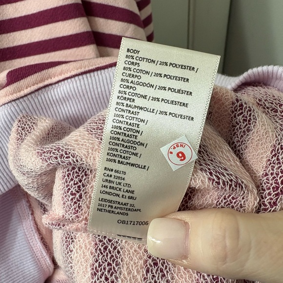 We The Free NWOT Free People Classic Striped Oversized Crewneck Sz XL PTP 29” - Picture 11 of 12